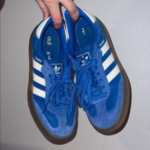 Adidas Samba Blue and White Sneakers